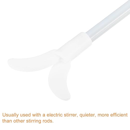 MECCANIXITY PTFE Electric Stirring Rod 400x100mm Length Overhead Stirrer Mixer Shaft with Foldable Paddle for Lab
