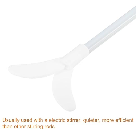 MECCANIXITY PTFE Electric Stirring Rod 600x120mm Length Overhead Stirrer Mixer Shaft with Foldable Paddle for Lab