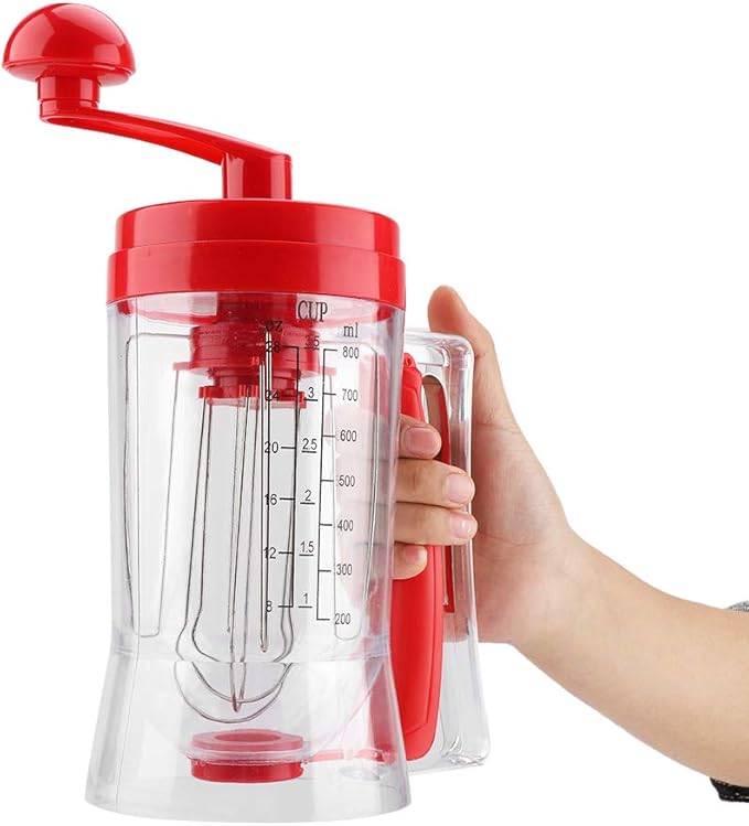 Kitchen Manual Pancake Batter Dispenser, ABS Material, 8.5x4.4x6.7 Inch, with Measuring Label