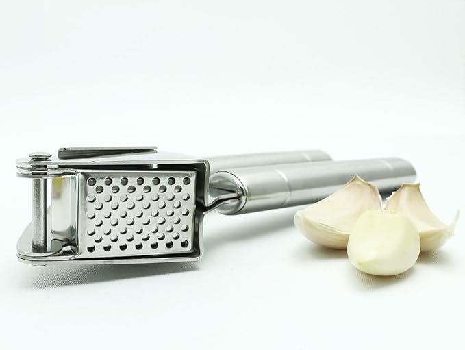 Elite Stainless Steel Garlic Press – Exquisite Commercial Grade, Unparalleled Quality Garlic Crusher (GP0002)