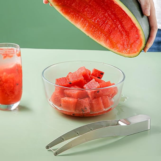 Wtermelon Cutter Slicer Cut Watermelon Into Cubes Knife Melon Baller for Kitchen Gadgets Useful Cool Tool