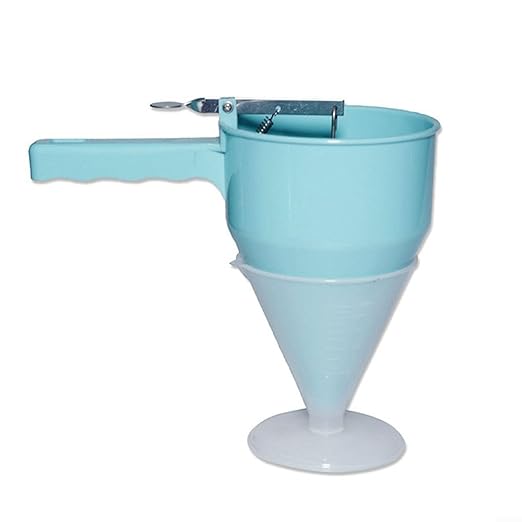 FABULETTA Pancake Batter Dispenser with Plunger for Small Octopus Balls, ABS Cake Dispenser Funnel for Takoyaki, Cupcakes, Muffins, Dishwasher Safe Kitchen Tool(C)