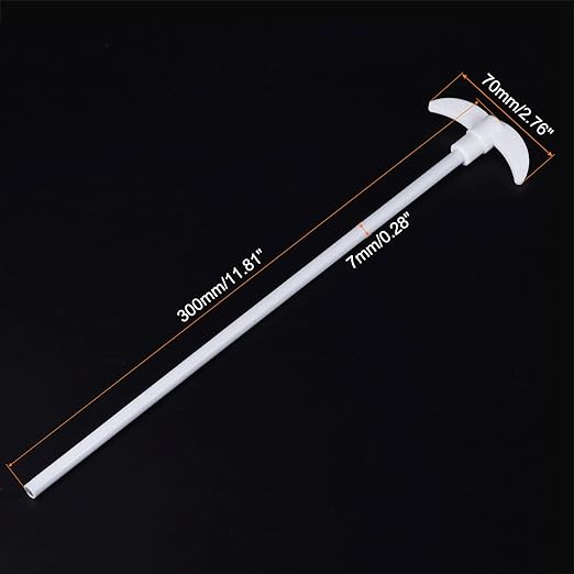 MECCANIXITY PTFE Electric Stirring Rod 300mm Length Overhead Stirrer Mixer Shaft with Foldable Paddle for Lab