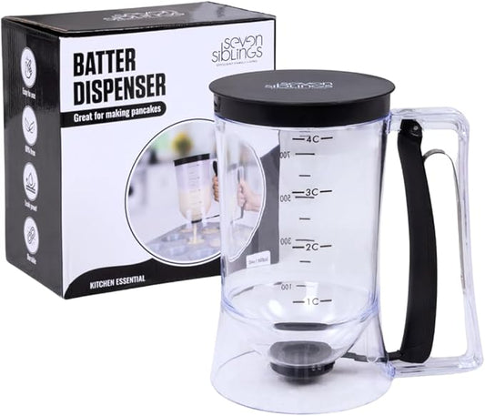 Batter Dispenser with Squeeze Handle - Pancake Batter Dispenser, Pancake Dispenser for Better, Cupcake Batter Dispenser, Pancake Pourer Dispenser, Pancake Mix Dispenser, Waffle Batter Dispenser