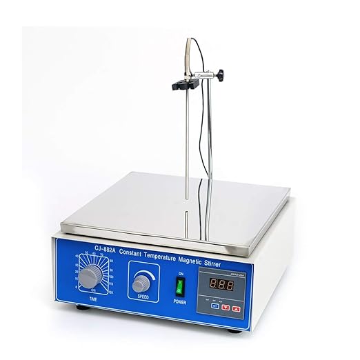 Magnetic Stirrer, 10L 300W Hot Plate Stirrer, Thermostatic Magnetic Stirrer, Digital Heating Lab Mixer Hot Plate, 1250 RPM Magnetic Stir Plate with Temperature Control & Timing Adjusting