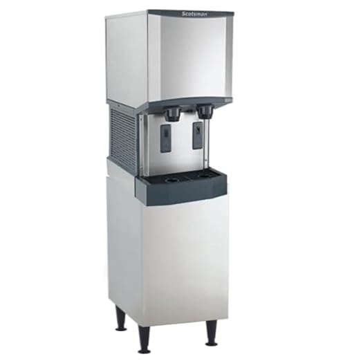 Scotsman Meridian Touchfree Countertop Nugget Ice Maker & Water Dispenser - 260 lb/Day, 12 lb Storage Bin, Stand