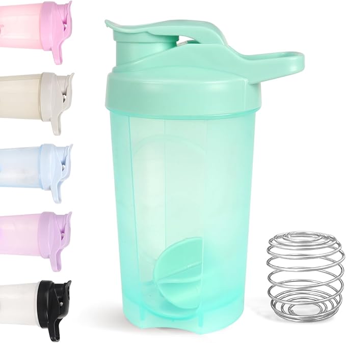 D.Y.A 16oz Shaker Bottle, Leak Proof Sports Shaker for Protein Shakes, Pre Workout & Travel, BPA Free, Green, 16oz/500ml
