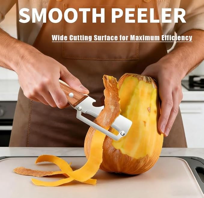 Multi-Functional Vegetable Peeler for Kitchen, with Ergonomic Non-Slip Handle, Good Sturdy, 2 in 1 Fruit Peeler and Bottle Opener, best for potato, vegetable, apple, carrot and more(1pcs)