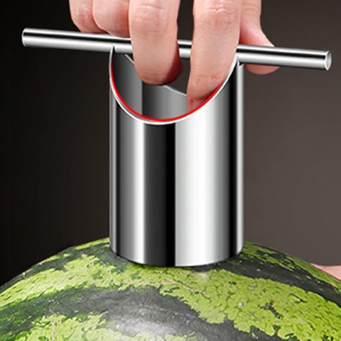 VOSAREA Stainless Steel Watermelon Core Collector Multi-Purpose Fruit Puncher and Opener Tool for Easy Melon Slicing and Cupcake Coring in Kitchen and Party Use