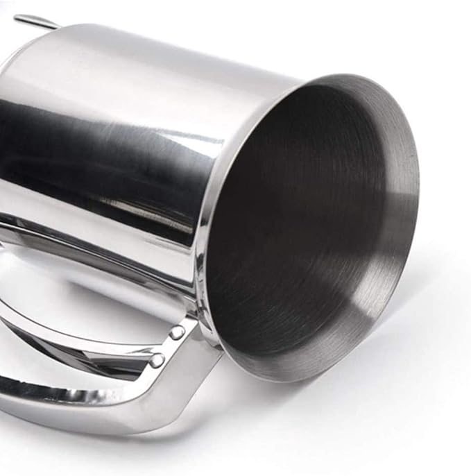 Stainless-Steel Pancake Batter Dispenser Handheld Pancake Batter Dispenser - 900ML Professional Batter Funnel Kitchen Tool for Baking Cake Cupcakes Crepes Waffles Pancake