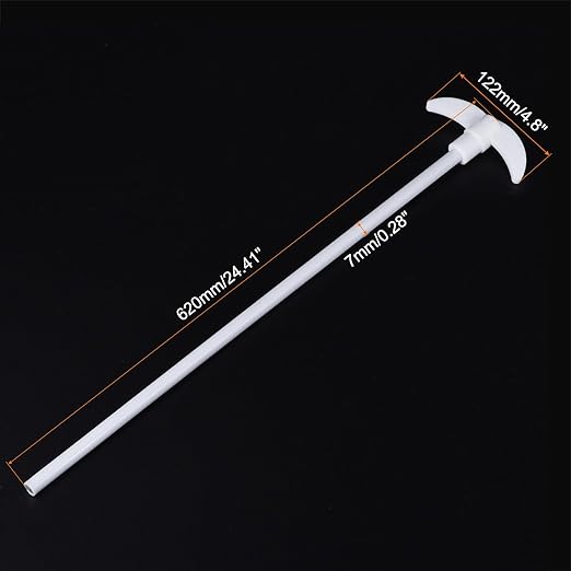 MECCANIXITY PTFE Electric Stirring Rod 620mm Length Overhead Stirrer Mixer Shaft with Foldable Paddle for Lab