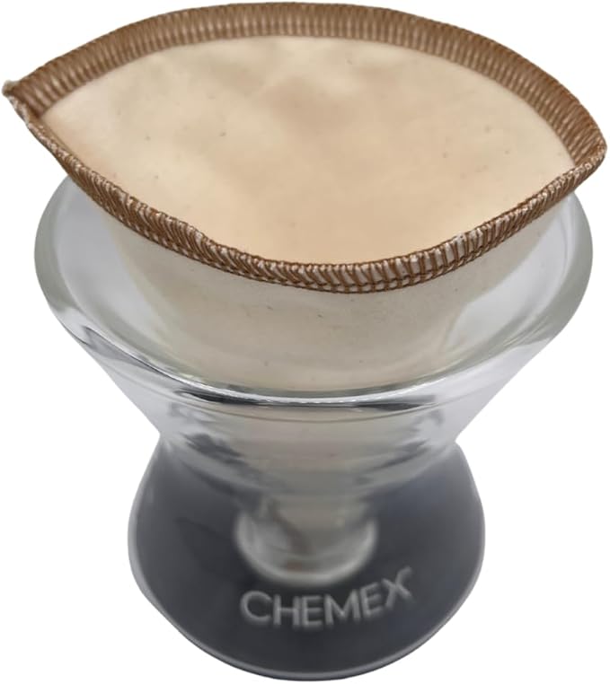CoffeeSock ’The Original’ Reusable 100% Organic Cotton Coffee Filters - 2 pack Filters - Made to Fit Chemex® Funnex | Coffee Sock Cloth Coffee Filter | Organic Cotton Alternative – Eco-Friendly