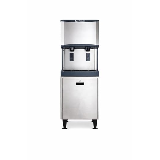 Scotsman Meridian Touchfree Countertop Nugget Ice Maker & Water Dispenser - 260 lb/Day, 12 lb Storage Bin, Stand w/Door