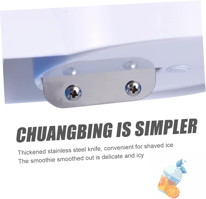 Tofficu Manual Ice Shaver Crusher for Home Use Portable Mini Ice Crushing Machine Easy Operation with Detachable Design for Summer Treats Blue