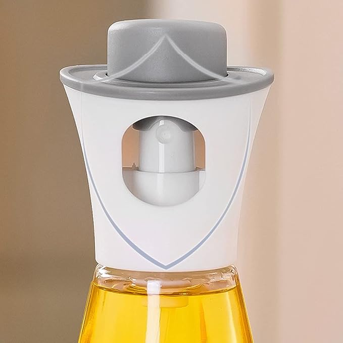 Oil Sprayer for Cooking, 180ml Glass Oil Dispenser Bottle Spray Lemon Juice Sprayer forSalad, Baking, Cleaning, Plants(white)