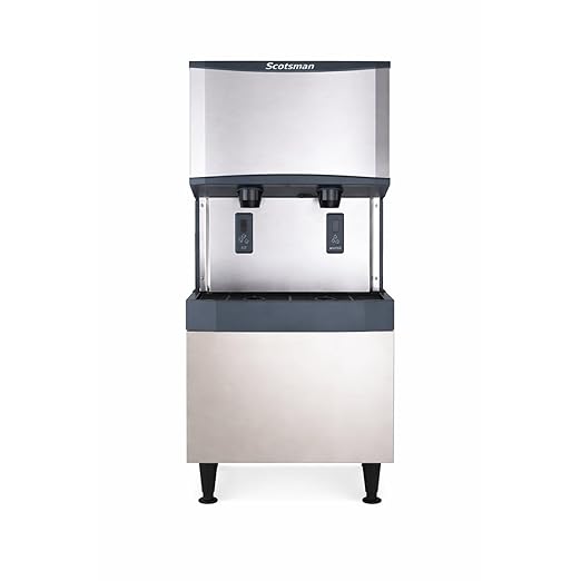 Scotsman Meridian Touchfree Countertop Nugget Ice Maker & Water Dispenser - 500 lb/Day, 25 lb Storage Bin, Stand