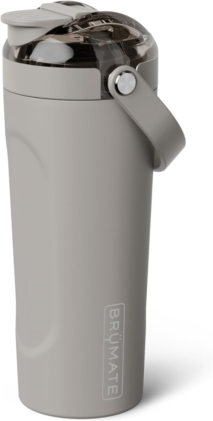 BrüMate MultiShaker Blender Shaker Bottle | 100% Leakproof Insulated Stainless Steel | Pre Workout and Protein Shaker Bottle for the Gym | 25oz (Mocha)