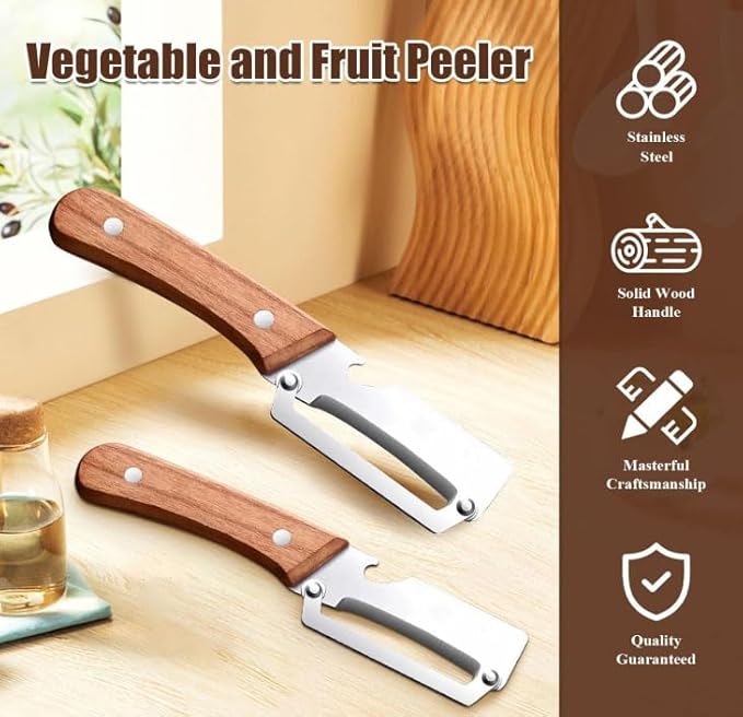 Multi-Functional Vegetable Peeler for Kitchen, with Ergonomic Non-Slip Handle, Good Sturdy, 2 in 1 Fruit Peeler and Bottle Opener, best for potato, vegetable, apple, carrot and more(1pcs)