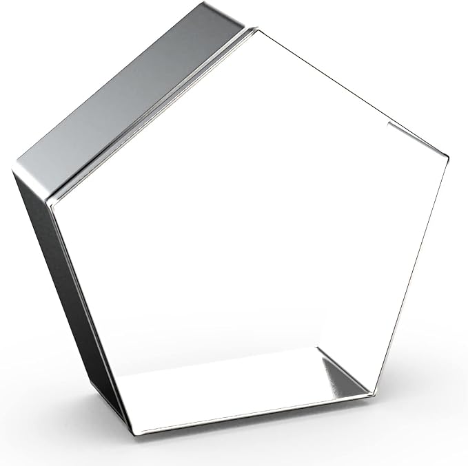 Pentagon Cookie Cutter Set Large - 5 Inch, 4 Inch, 3 Inch, 2 Inch - Geometric Polygon Frame Plaque Cookie Cutters Shapes Molds - Stainless Steel