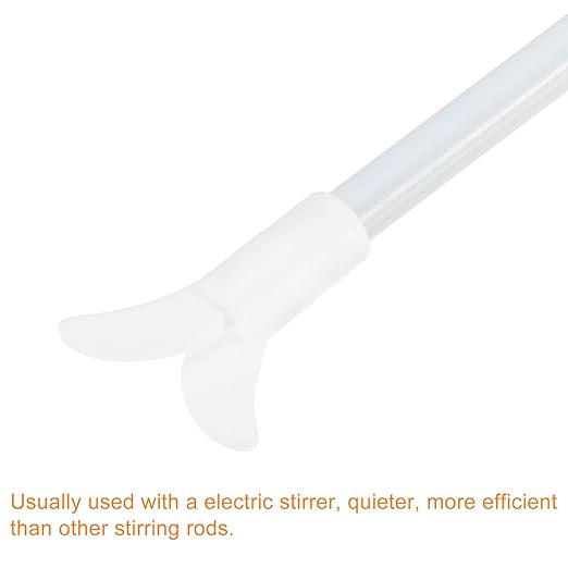 MECCANIXITY PTFE Electric Stirring Rod 300x50mm Length Overhead Stirrer Mixer Shaft with Foldable Paddle for Lab