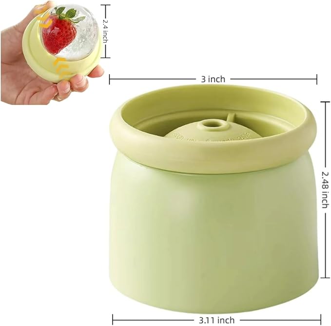 4 large ice cube molds，suitable for whiskey、coffee、lemonade、cocktail;Separate round ice cube mold;ice ball maker mold with lid;made of silicone, easy to fill and remove
