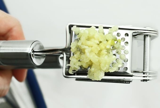 Elite Stainless Steel Garlic Press – Exquisite Commercial Grade, Unparalleled Quality Garlic Crusher (GP0002)