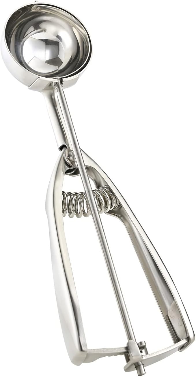 Solula-Stainless-Large-Cookie-Scoop, Cupcake Muffin Batter Dispenser, Ice Cream Cupcake Muffin Scoop, Food-grade 18/8 Stainless Steel, Size 24