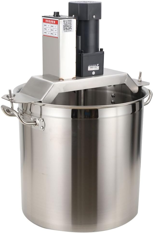 Automatic Food Mixer 40L/10.5 Gal Sauce Stirrer Frying Machine Electric Mixer Machine Commercial Pot Seasoning Bottom Soup Sauce Stirrer for for Making Jam, Sauce (110V)