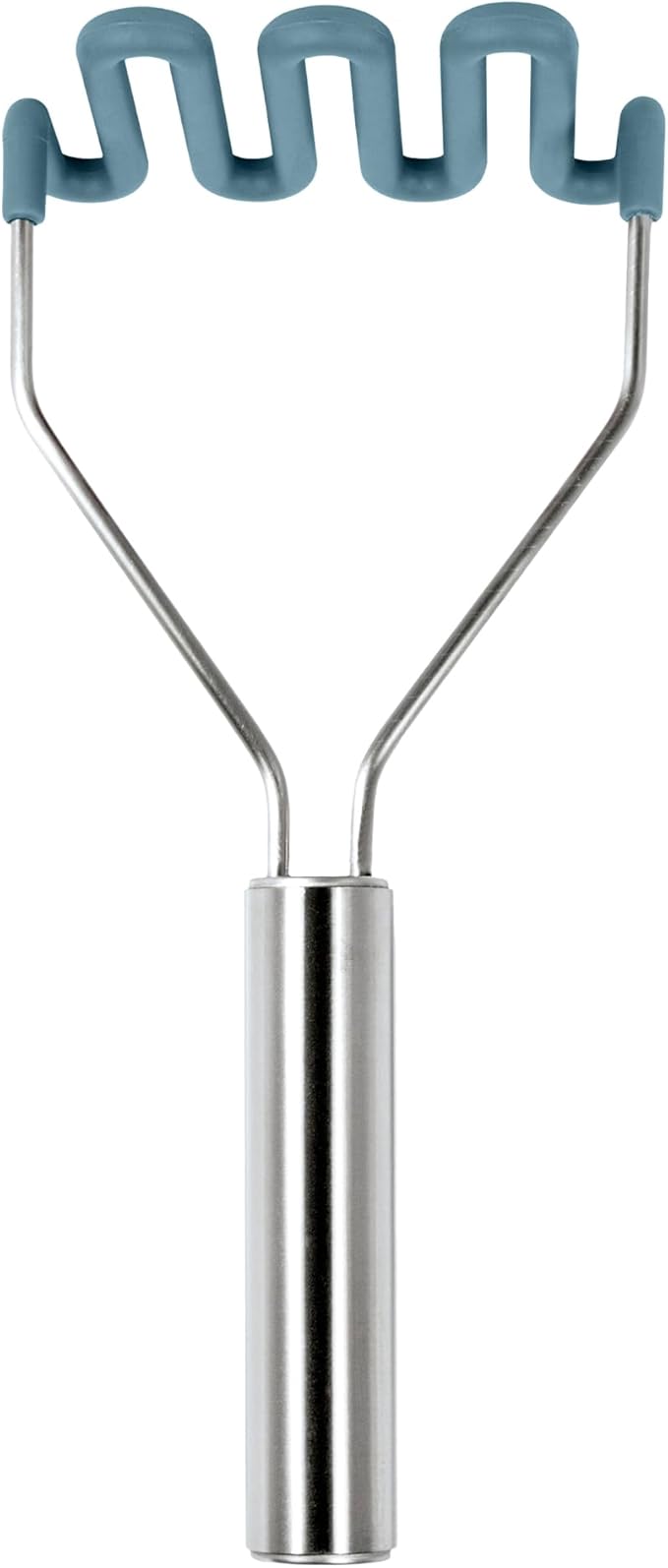Tovolo Silicone Potato Masher Stainless Steel Handle Pink Sorbet Dishwasher Safe Heat Resistant Non Scratch Handheld Coil Wire Potato Smasher for Nonstick Pans Ergonomic Kitchen Food Prep Tool
