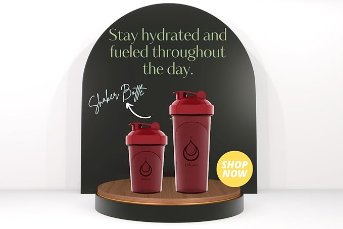 diliqua 2 PACK, 28 oz & 20 oz Shaker Bottles with Powerful Wire Whisks for Protein Mixes | Leakproof Blender Shaker Bottle Pack | BPA-Free & Dishwasher Safe | Shaker Bottle | Shaker Cups for shakes