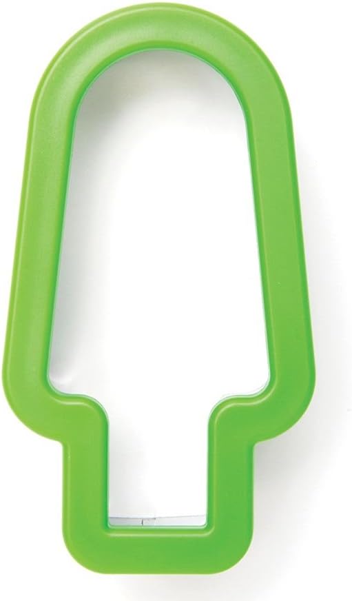 Monkey Business Pepo Watermelon Popsicle Cutter Mold, Stainless Steel Watermelon Slicer, Fun Popsicle Shape Sandwich and Cookie Cutter for Fruits