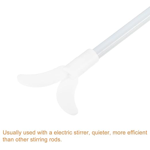 MECCANIXITY PTFE Electric Stirring Rod 600x100mm Length Overhead Stirrer Mixer Shaft with Foldable Paddle for Lab