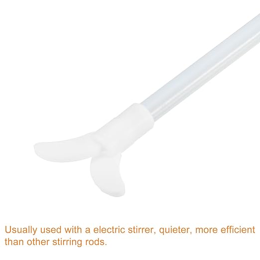MECCANIXITY PTFE Electric Stirring Rod 400x55mm Length Overhead Stirrer Mixer Shaft with Foldable Paddle for Lab