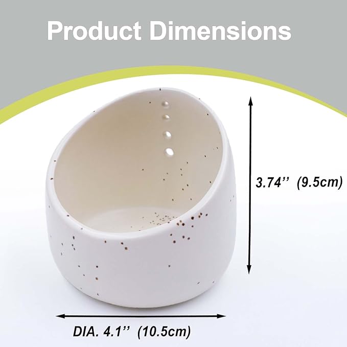 White Ceramic Herb Stripping Bowl with Four Multi-Sized Holes -Efficient Kitchen Tool for Parsley, Basil, Rosemary, Mint, Thyme, Cilantro, Oregano - Handmade Pottery Gadget