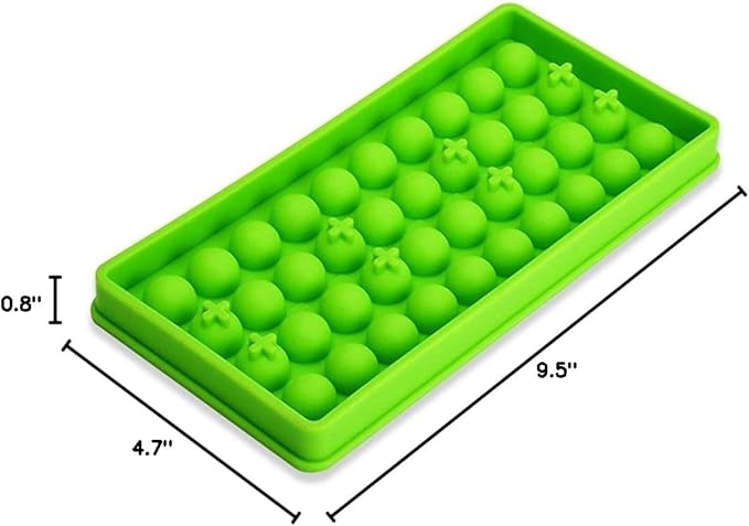 Mydio Mini Ice Ball Molds DIY Molds Tool for Candy pudding jelly milk juice Chocolate mold or Cocktails & whiskey particles (2 pack, Green)