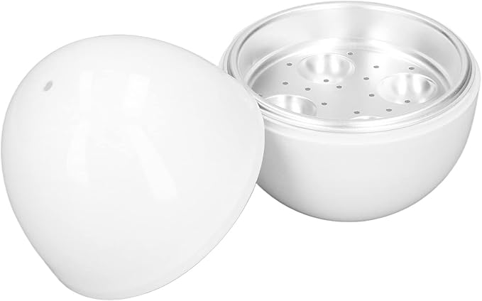 Hard Boiled Egg Cooker Hard Boiled Egg Cooker 4 Eggs Capacity Compact Design ABS Material Egg Shape Microwave Function Egg Boiler