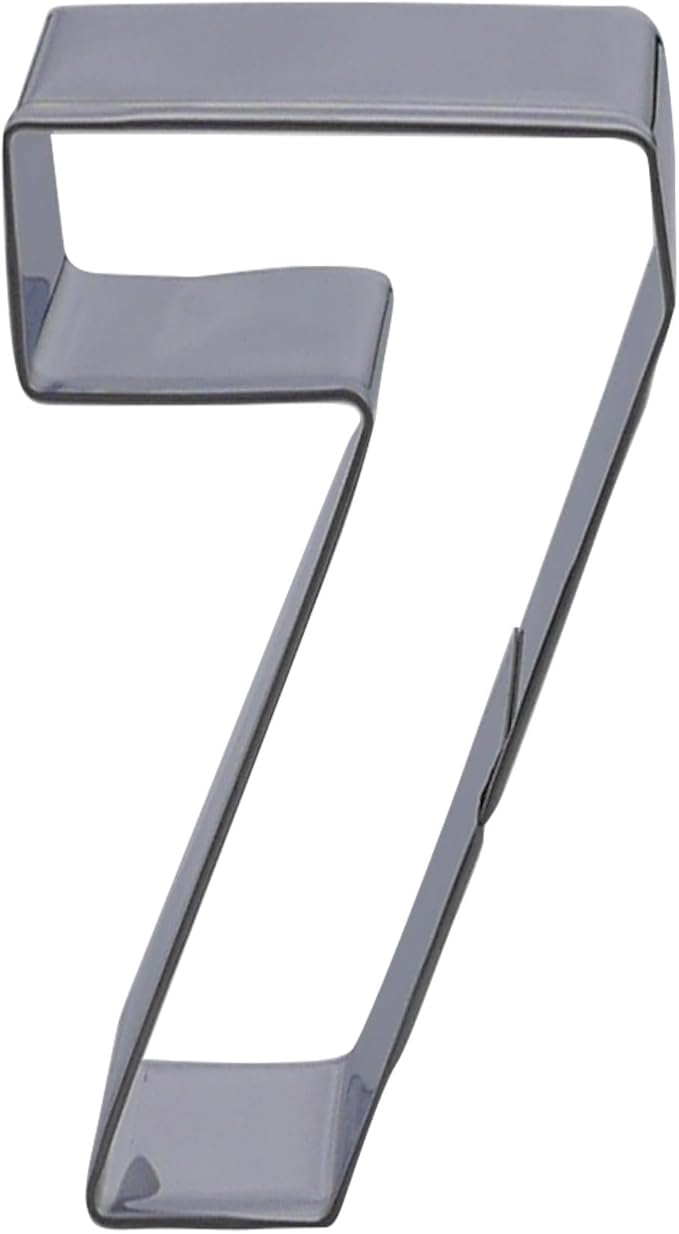 Number 7 Cookie Cutter – Sharp & Safe Stainless Steel Cooking Utensils – Ideal For Sandwiches, Pancakes, Fruits & Crafts – Dishwasher-Safe Bakery Supplies from Sweet Cookie Crumbs (3.1”T x 2.1”W)