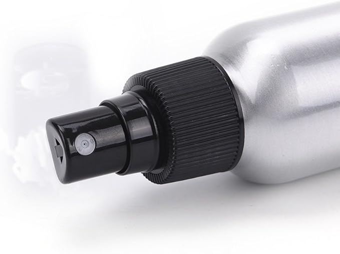 Furnido 1 oz Aluminium Essential Oil Spray Bottle Refillable Perfume Fine Mist Atomiser Empty Beauty Metal Spray Bottles Cosmetic Packaging Container Travel subpackage Bottles 4-Pack (Black Caps)