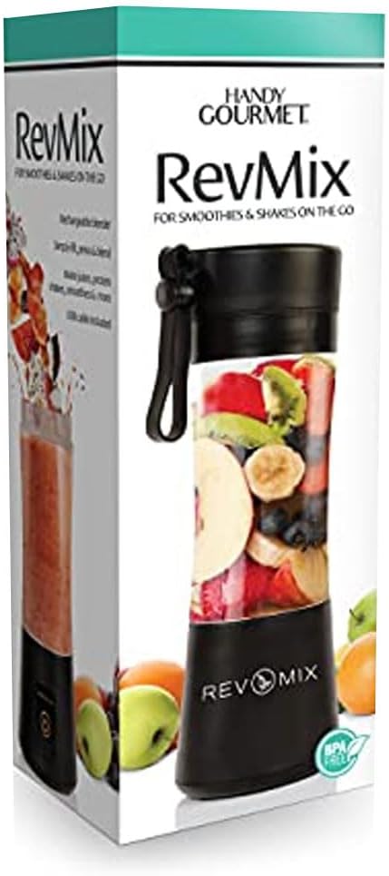 Handy Gourmet RevMix – for Smoothies and Shakes on The Go,Black