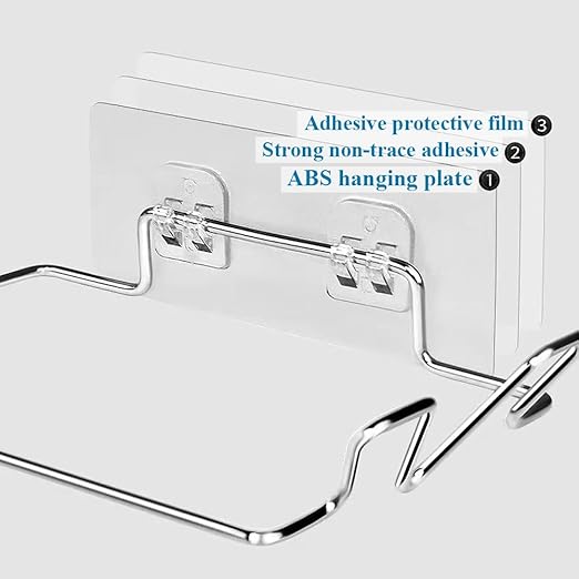 Trash Bag Holder for Cabinet Doors & Cupboards, Large Stainless Steel Portable Hanging Garbage Bag Holder, Kitchen Trash Can for Under Sink Trash, Camping Accessories