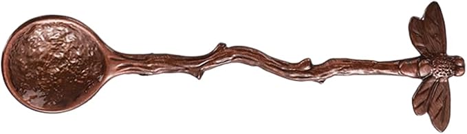 Retro Dragonfly Spoon Coffee,Teaspoon Stainless Steel Tableware Creative Sugar,Tea Spoon Stir Bar, Dessert, Cake, Long Handle Spoons Kitchen Gadget Antique (Red Bronze)