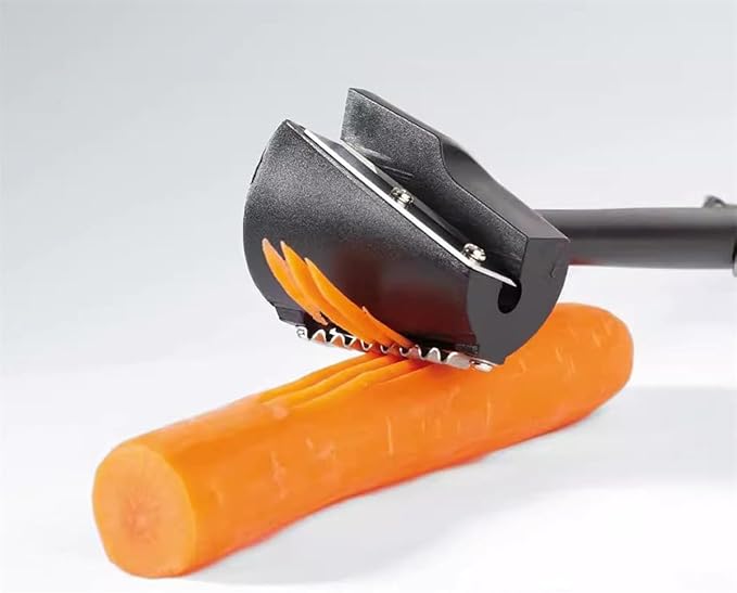Vegetable Curler, Carrot Curler and Peeler, Spiral Shred Carving Slicer, Fruit Carving Tools,Kitchen Creative Cut Flower Tool,Rotatable Blade Peeler for Carrots, Potatoes, Cucumbe