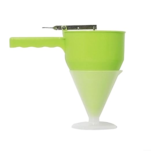 FABULETTA Pancake Batter Dispenser with Plunger for Small Octopus Balls, ABS Cake Dispenser Funnel for Takoyaki, Cupcakes, Muffins, Dishwasher Safe Kitchen Tool(D)