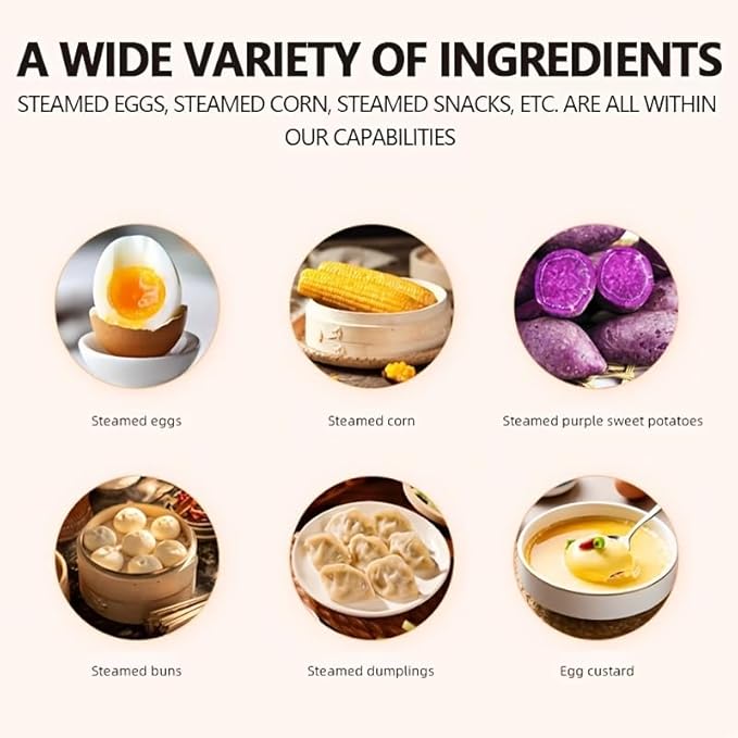 Rapid Egg Cooker Electric 6 Eggs Capacity, Soft, Medium, Hard Boiled, Poacher, Omelet Maker Egg Poacher With Auto Shut-Off, BPA Free, Gift for Holidays Birthday