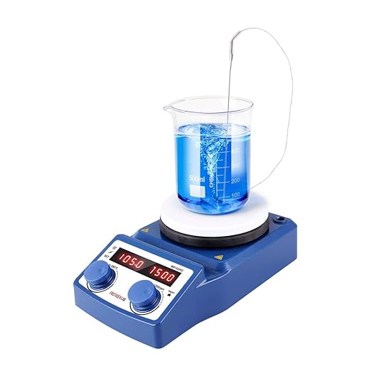 Fristaden Lab Magnetic Stirrer Hot Plate | Heavy Duty | USA Company | 5 L Capacity | Precision Temperature Control | Temperature Sensor Included | Stand-Free Operation