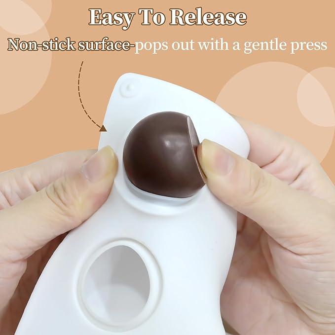 Sphere Chocolate Molds, 15 Cavity 3D Ball Molds Silicone, Small Semi Sphere Candy Mold Silicone for Chocolate Truffles, Ice Cubes, Jelly, Jello, Cake Decorations, Fat Bombs