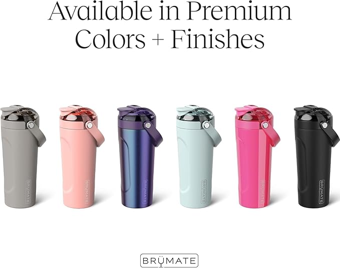 BrüMate MultiShaker Blender Shaker Bottle | 100% Leakproof Insulated Stainless Steel | Pre Workout and Protein Shaker Bottle for the Gym | 25oz (Java)