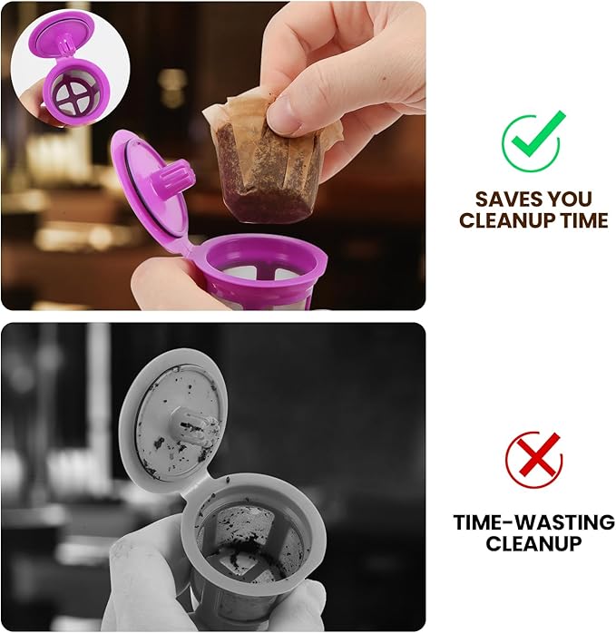 Pro Mael Disposable K Cup Filters, Coffee Filter Paper for Keurig Brewers Single Serve 1.0 and 2.0, Use with Reusable K Cup Pods, Natural Unbleached (100-Count)