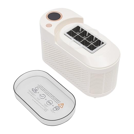 Fast Ice-Making Mini Countertop Ice Maker Portable Compact Design Low Noise Operation for Home Kitchen Office Car Travel RV Enthusiasts (White)