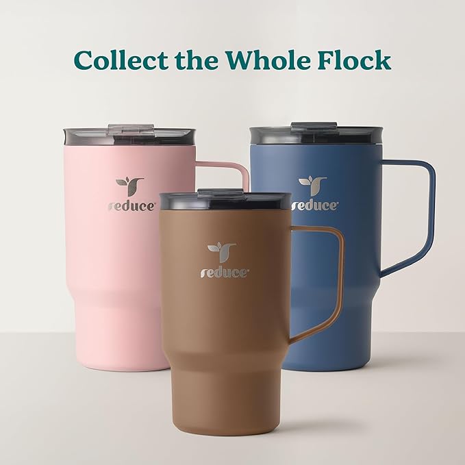 REDUCE Hot1 18 oz Hot1 Stainless Steel Insulated Mug with Temperature Adjusting Lid - Dual-Wall Vacuum, Cupholder Friendly - Keeps Drinks Hot for 6 Hours - Ideal for Coffee, Tea & Other - Java